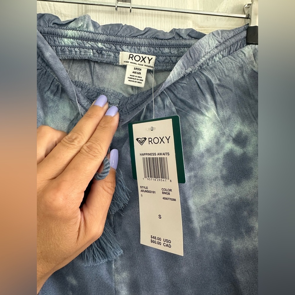 Roxy Indigo Tie-Dye Blouse